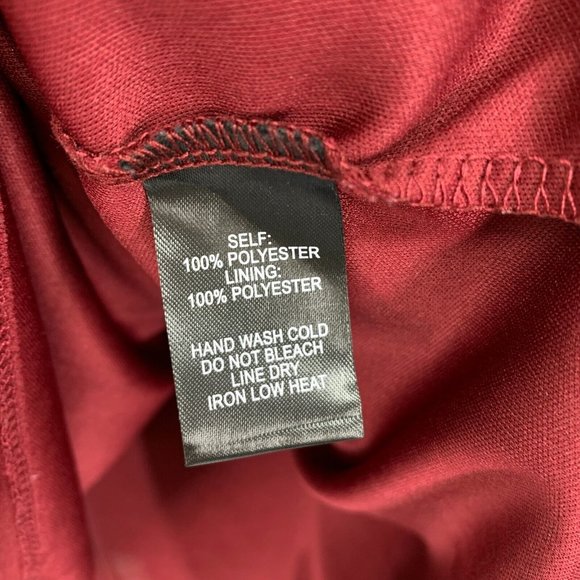 Lulus Dress Burgundy Red Mini V Neck Slit Sleeve Shifting Dears - Picture 8 of 11